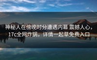 神秘人在傍晚时分遭遇内幕 震撼人心，17c全网炸锅，详情一起草免费入口