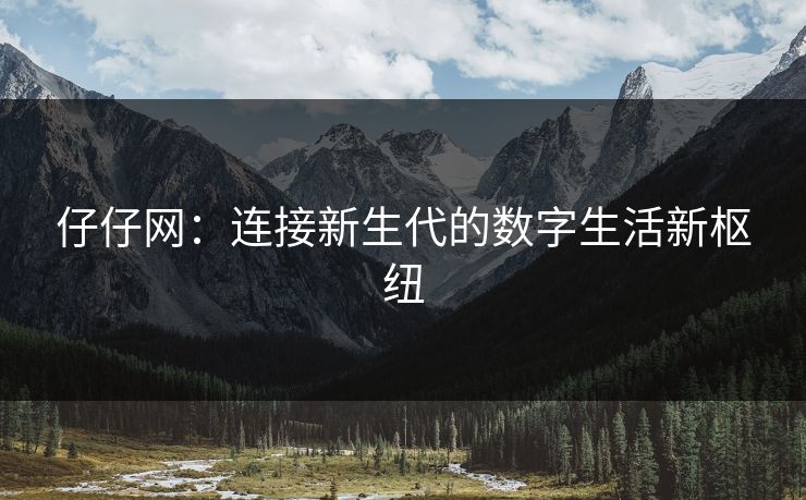 仔仔网：连接新生代的数字生活新枢纽