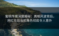 蜜桃传媒深度揭秘：真相风波背后，网红在后台的角色彻底令人意外