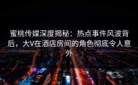 蜜桃传媒深度揭秘：热点事件风波背后，大V在酒店房间的角色彻底令人意外